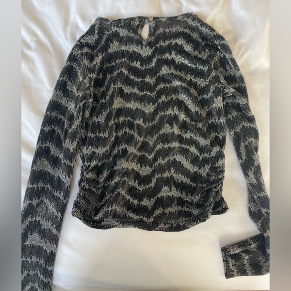 Topshop Semi Sheer Silver Stripe Metallic Top
Size 2 - Picture 4 of 4